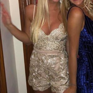 Rose gold romper